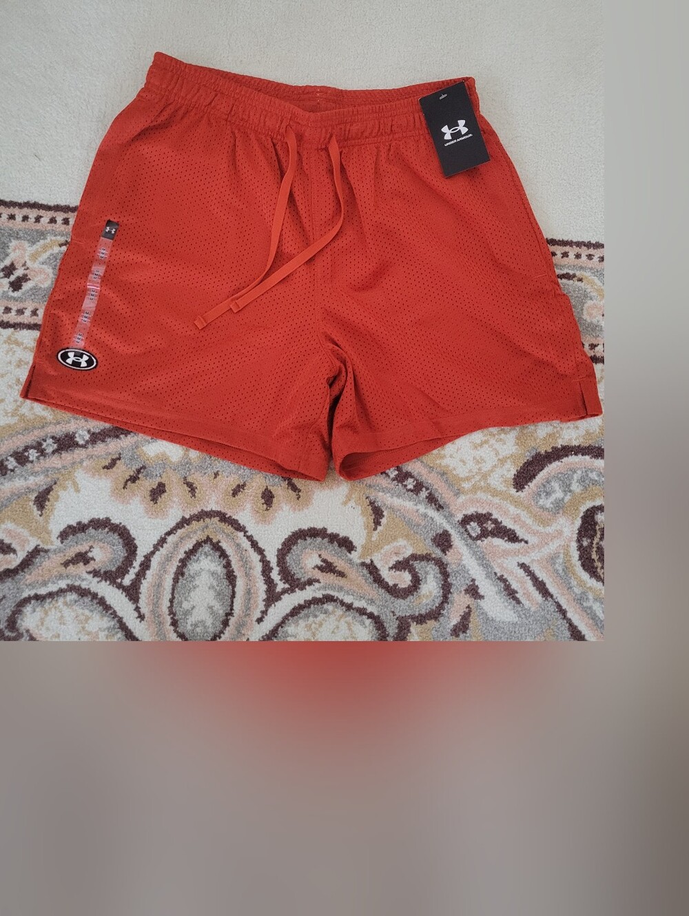 Under Armour New With Tags Men's Orangeish Athletic Mesh Shorts